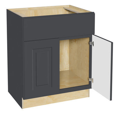 Meuble sous-évier de cuisine Gallery Express Briar, assemblé, 68,6 cm L x 61 cm P x 87,6 cm H, avec fermeture Sft, couleur Onyx