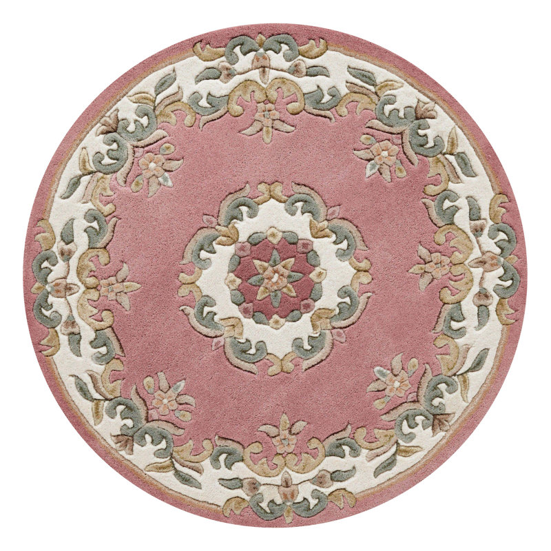 Hounslow Oriental Wool Hand Tufted Area Rug, Round 120cm