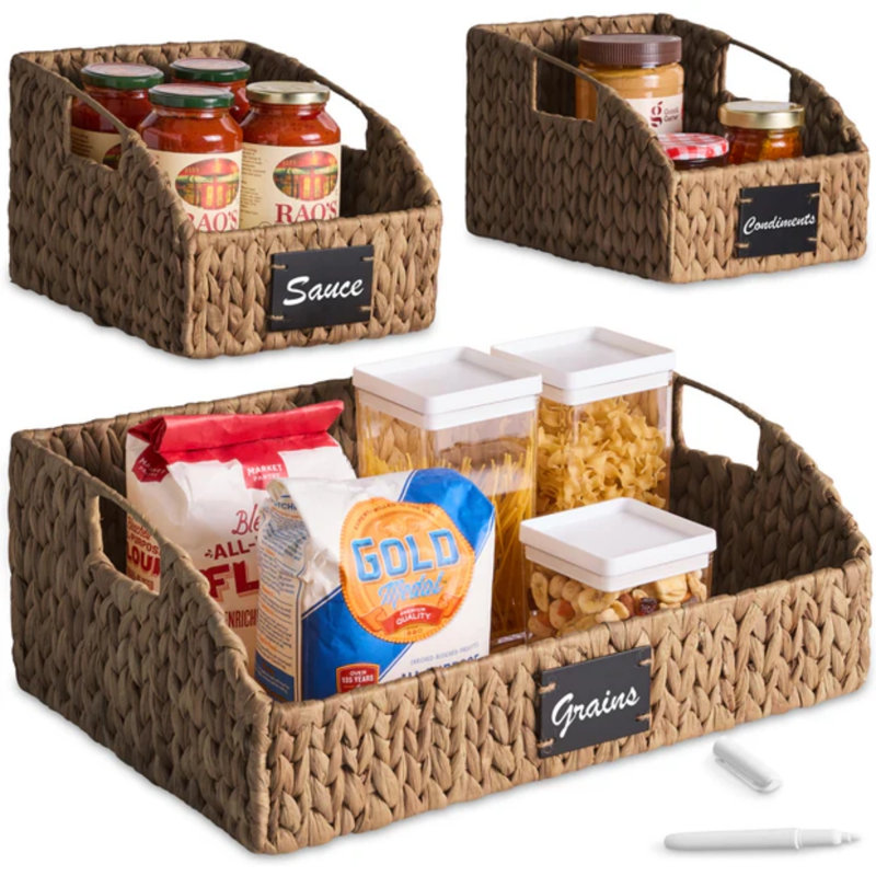 Pantry Storage Baskets, Chestnut