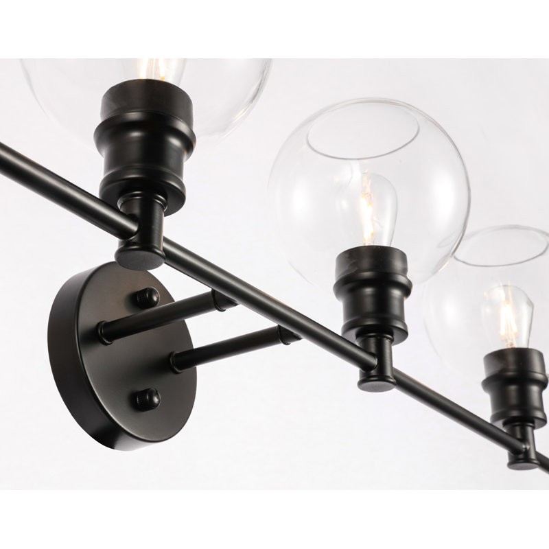 Drinkard 4 - Light Vanity Light, Clear, Black