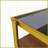Gray Tempered Glass Living Room Coffee Table with Golden Legs – Easy-Clean &amp; Stable Design-332025262