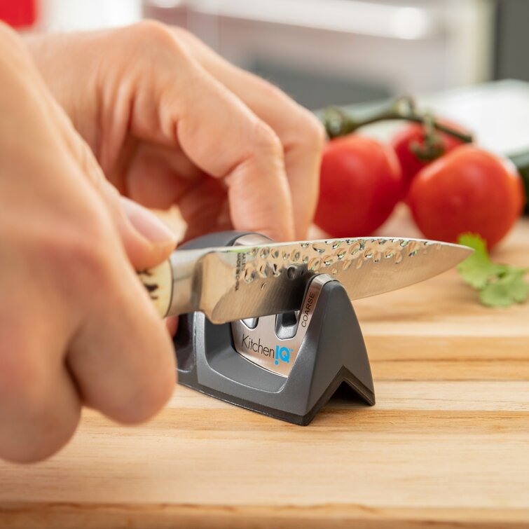 KitchenIQ Angle Adjust Adjustable Electric Knife Sharpener - Food Fanatic