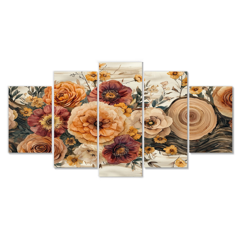 Collingdale - Assortiment de bouquets - Ensemble d'art mural traditionnel