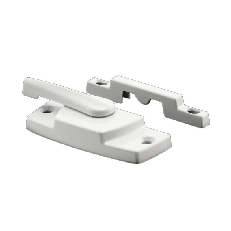 Prime-Line Sash Lock, 2-1/4 in. Hole Centers, Fits Single and Double Hung Windows, Diecast, White (Single Pack)