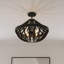 Plafonnier semi-encastré 4 lumières mat noir perlé-1896915208