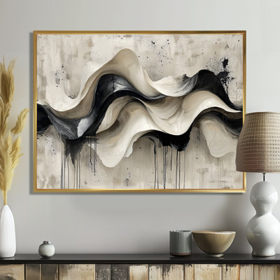 Art mural mural "Vagues modernes abstraites"