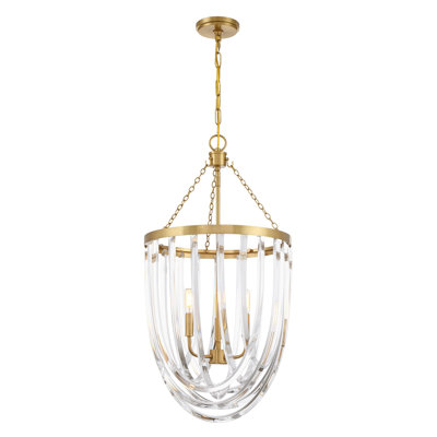 Jennings 3-Light Pendant in Warm Brass