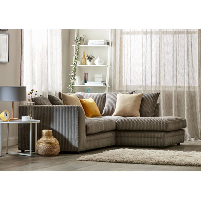 Moana 3 Seater Corduroy Corner Sofa 