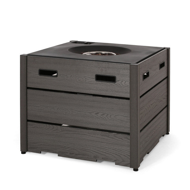ARCHIE SQUARE WPC FIRE PIT BASE, Gray