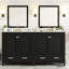 Meuble-lavabo double 60 po, lavabos, rangement intégré, espace de rangement spacieux, tablette de rangement, esthétique moderne-91446602