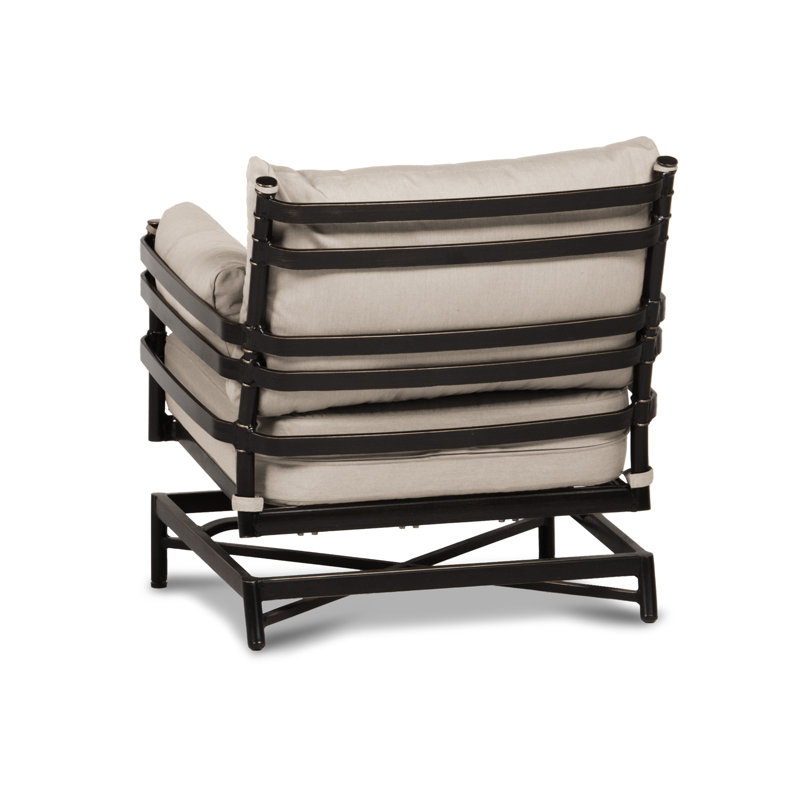 Lancaster Outdoor Ottoman, Cast Ash Sunbrella® Plainweave