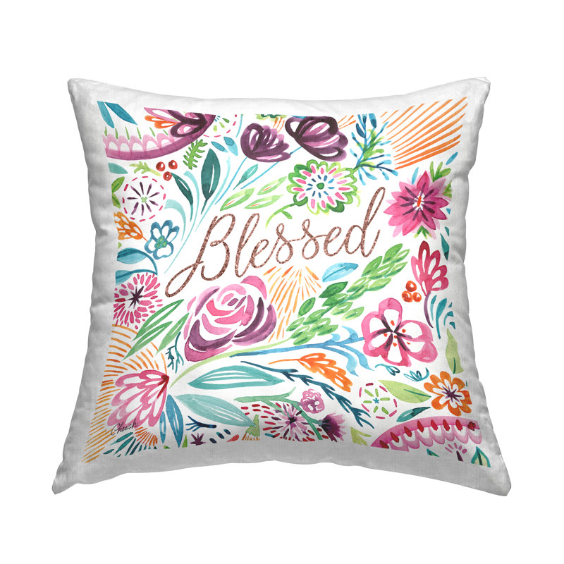 Design de coussin décoratif Blesses Whimsical Flower Shapes par Cherish Flieder