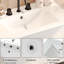 Meuble-lavabo simple autoportant 30 po avec plateau en céramique et tiroirs à fermeture en douceur, blanc brillant
