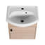Meuble-lavabo compact compact de 18 pouces avec lavabo en céramique, peu encombrant et élégant