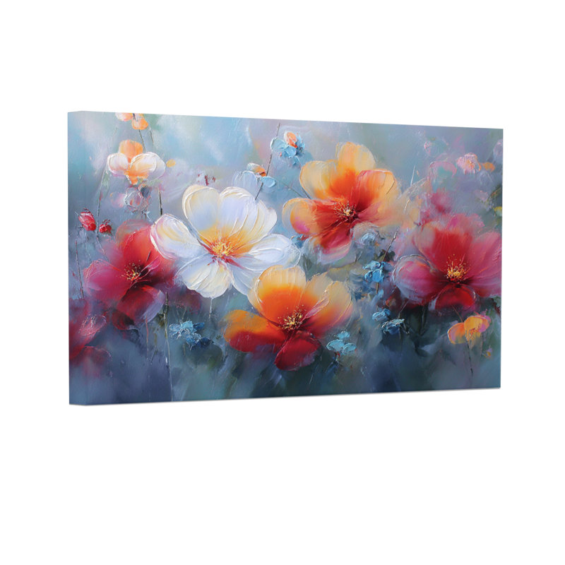 Plantes et fleurs, reproduction d'art sur toile, H 12 po x l 18 po