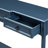 Antique Navy Console Table With Projecting Functional Drawers And Shelf Rectangular Storage Fixed Shelf, Blue-1665405357