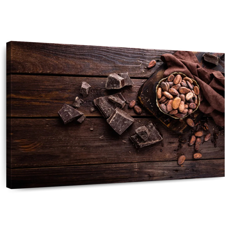Chocolat et fève de cacao Yarlin, H 16 po x l 24 po