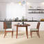 Ensemble de table de salle à manger 3 pièces pour 2 personnes, 1 table de salle à manger pliante en bois, 2 chaises rembourrées à support ergonomique-49811769