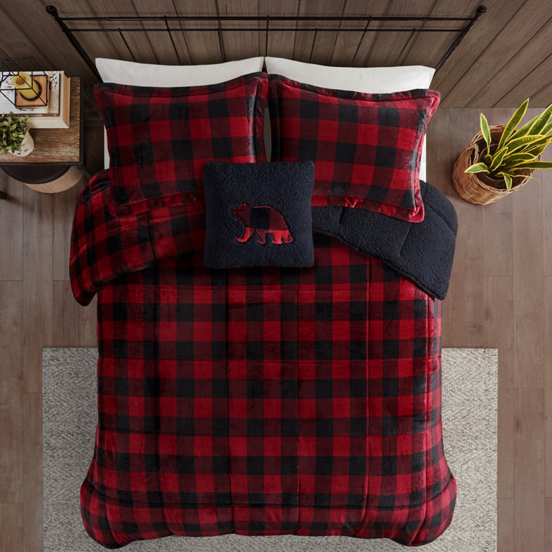 Cozy And To Comforter With Decor, Black