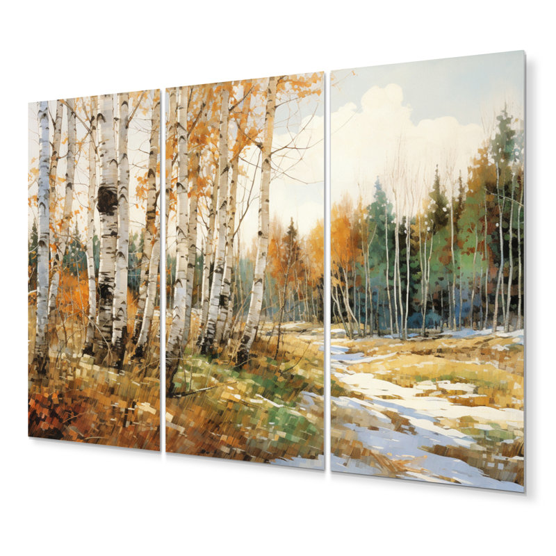 Ensemble d'art mural en bois Birch