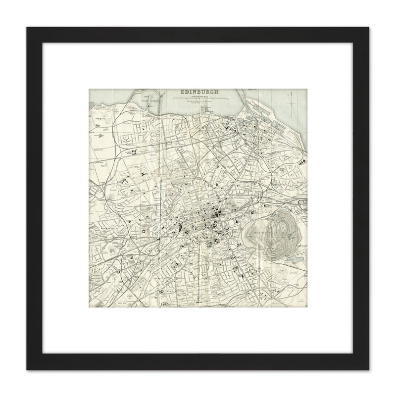 Map 1935 Edinburgh City Scotland Plan Chart - Single Picture Frame Painting