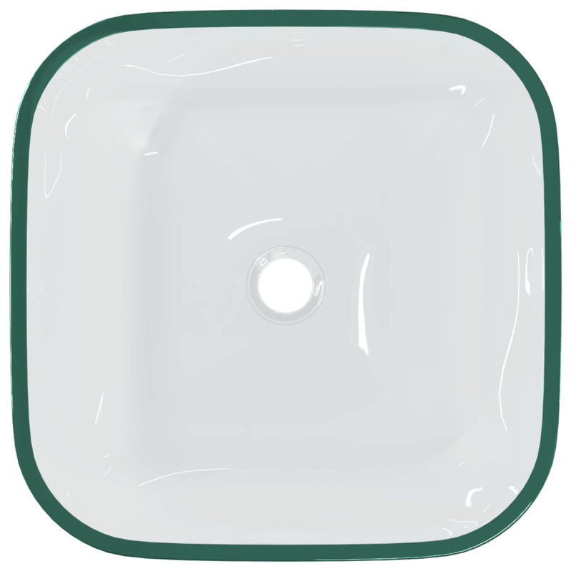 Metro Lane Adamm 420mm L x 420mm W Glass Square Sink, Clear