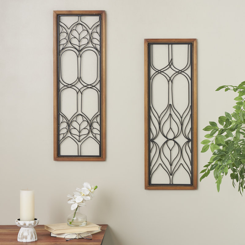2 pièces minimalistes encadrées sur métal