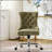 Modern Chenille Upholstered Tufted Button Home Office Chair, Adjustable Desk Chair Swivel Office Chair-780471329