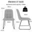 47cm H Tufted Fabric Upholstered Upholstered Back Side Chair in Gray
