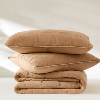 Logan Stone Washed Cotton Quilt 3Pc Set