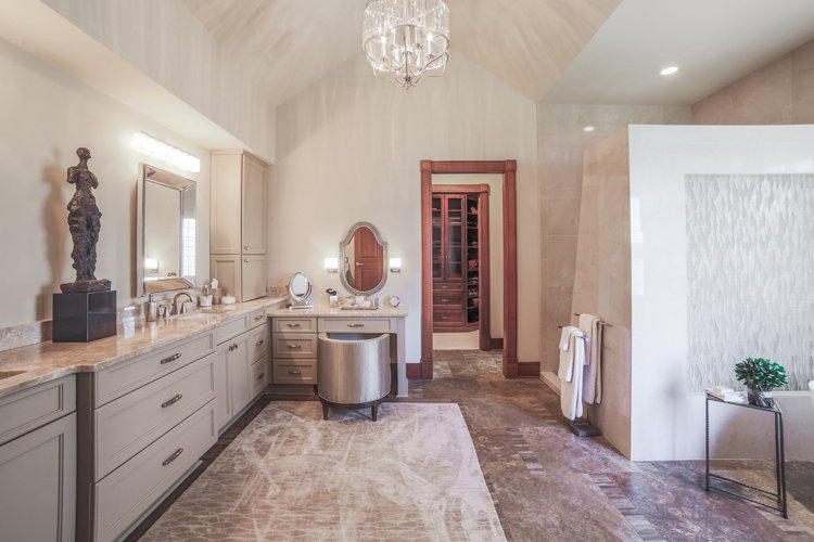 A white bedroom with pink accents