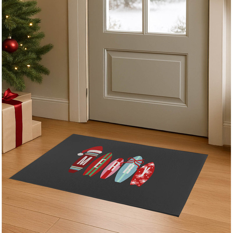 Paillasson d'intérieur Merry Surf, Gris anthracite, L 60 po x L 84 po