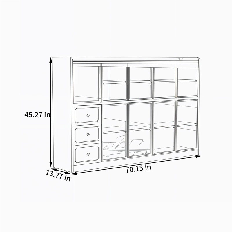 Babin, 45.27” H x 70.15” W x 13.77” D