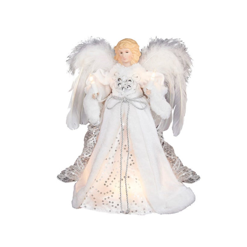 12'' Fabric Christmas Lighted Tree Topper