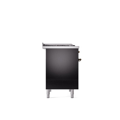 ILVE Nostalgie II Series 40 inch Dual Fuel Range with 6 Sealed Burners, Griddle (Glass Door)