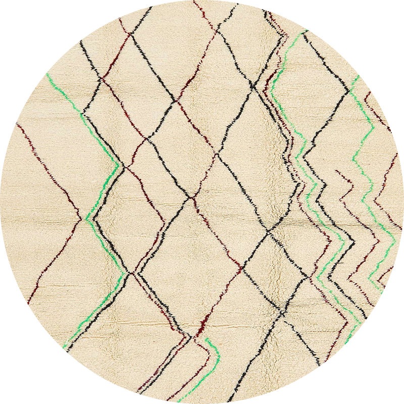 Tapis abstrait moderne 671, Rond 8 pi