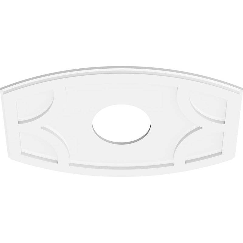 Médaillon de plafond contemporain en PVC de qualité architecturale Kailey, H 1 po x l 28 po x P 18,625 po