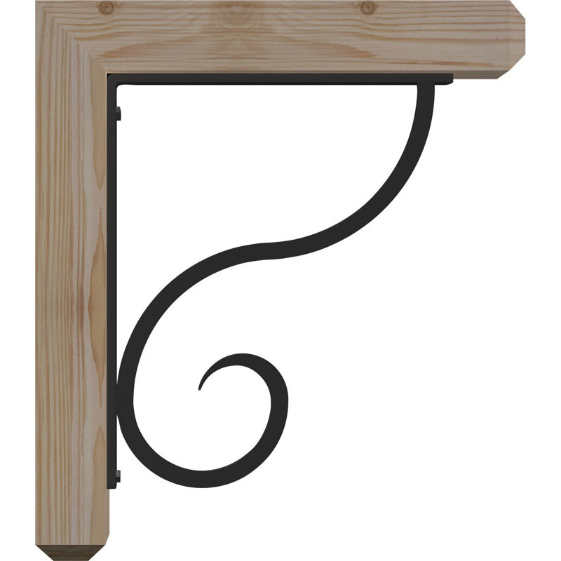 Support simple Ironcrest de 4 po Ashford, H 16 po x P 14 po, Sapin de Douglas de l 3 1/2 po x T 2 po (lisse)