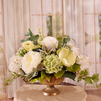 Faux Silk Arrangement in Vase