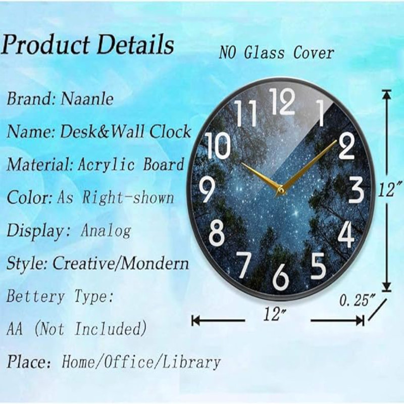 Horloge murale Naanle