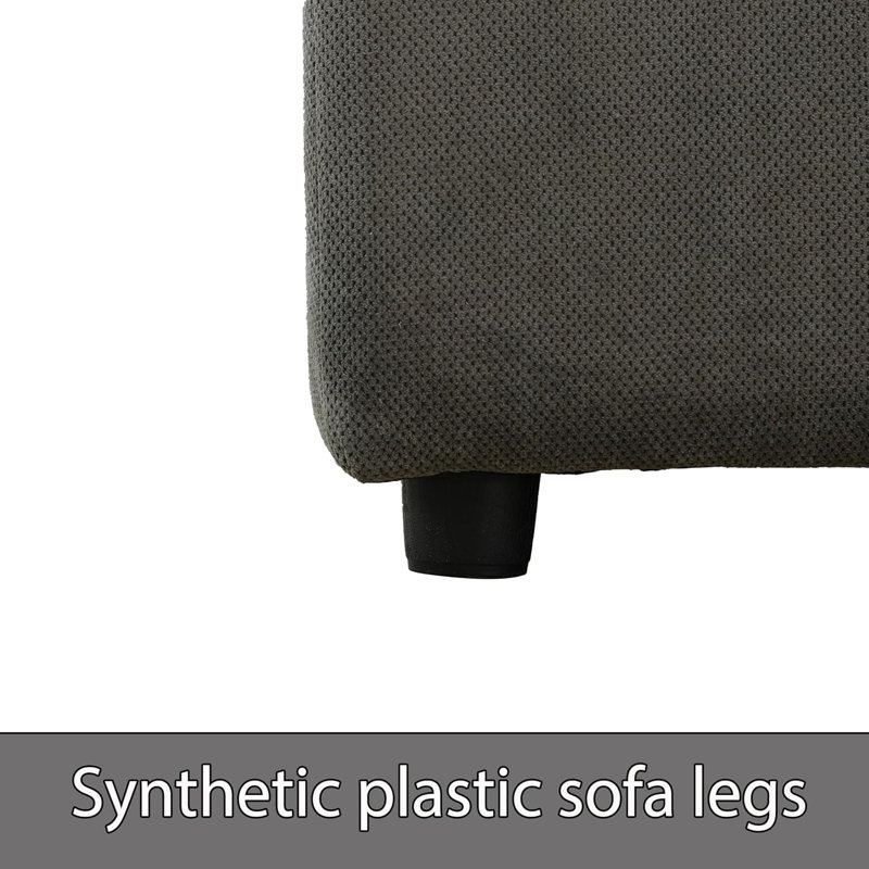 Canapé en microfibre 2 places avec repose-pieds Neasa