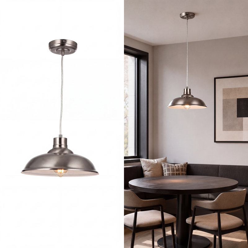 1-Light Industrial Style Pendant Light Fixture