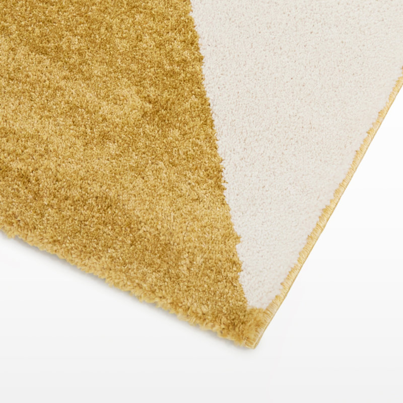 Hailsham Yellow Modern Geometric Area Rug, Rectangle 5'3" x 7'