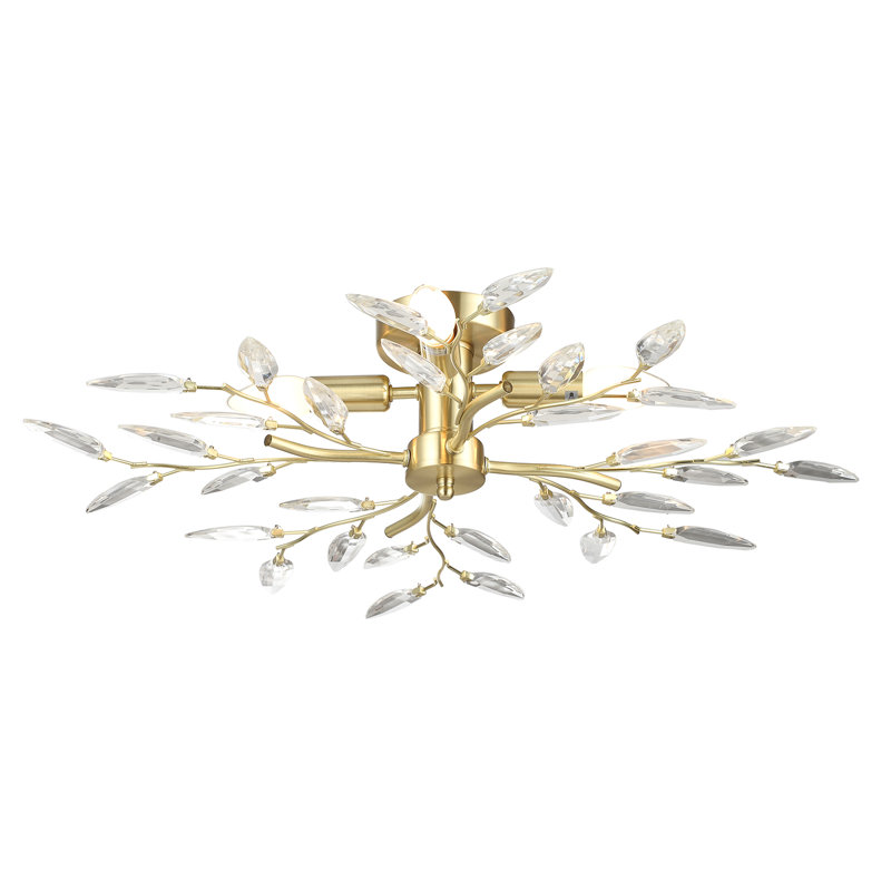 Judah Semi Flush Mount, Gold