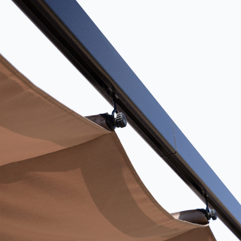 Aluminum Retractable Pergola Canopy, Backyard Shade Shelter, 9.84 (ft) x 13.12 (ft)