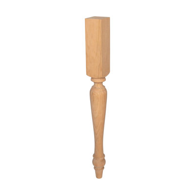 Pied d'îlot carré en bois massif H 35-1 / 4 po x 3-1 / 2 po