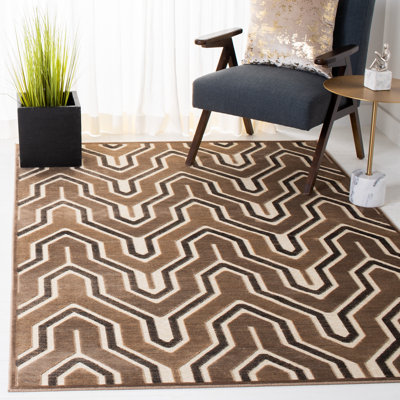 Tapis chameau / crème