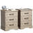 Valera Farmhouse Nightstand With Charging Station, Solid Wood End Table With 3 Large Drawers & Bar Handles-1634691912-1634691913