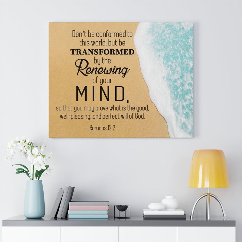 Romans 12:2 - Wrapped Canvas Print, 30cm H x 41cm W