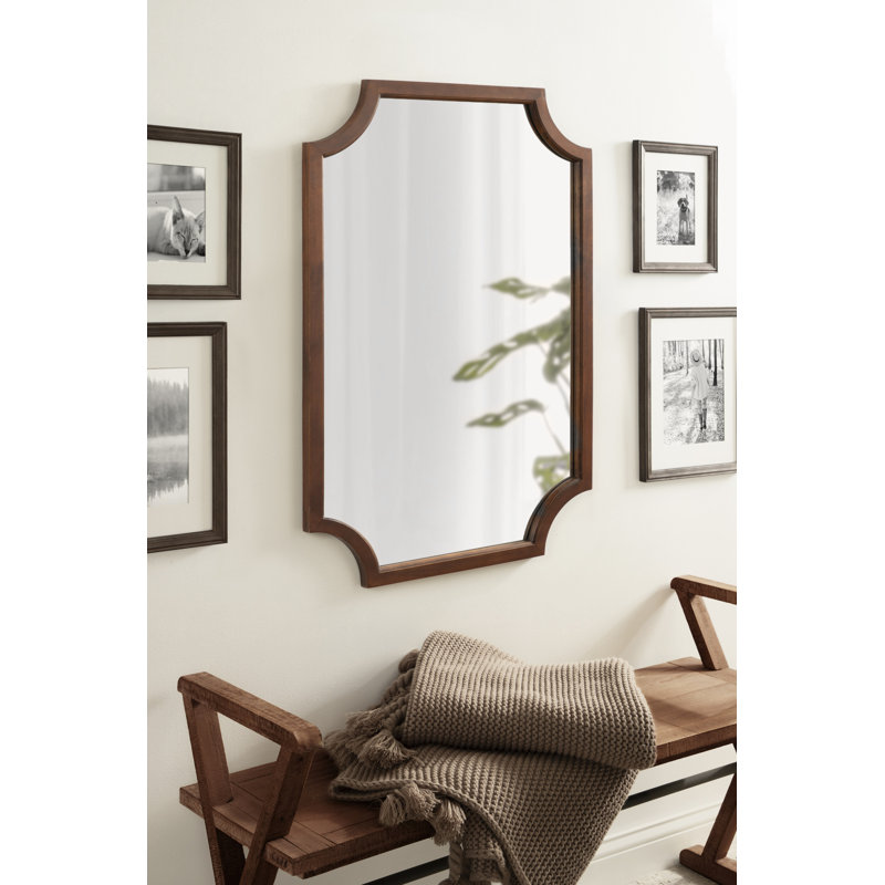 Miroir d'appoint Mertztown Glam, 36 po x 24 po, Brun